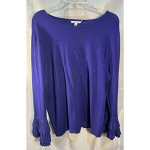 Chicos Sweater Size 3 Purple Long Sleeve - Unique Wrists Pullover